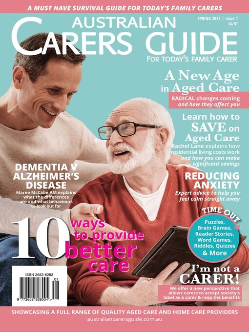 Cover image for Australian Carers Guide SA/ NT: Spring 2021 Edition 1